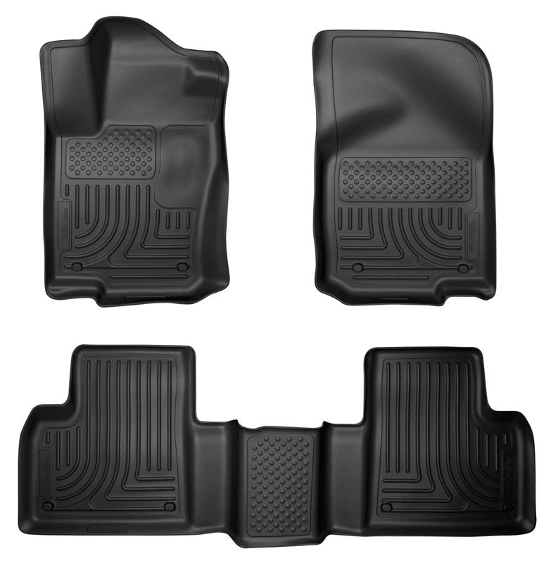 Mercedes-Benz M-Class Floor Liners - Front + Rear - Husky Liners - WeatherBeater Combo - Black - 2012